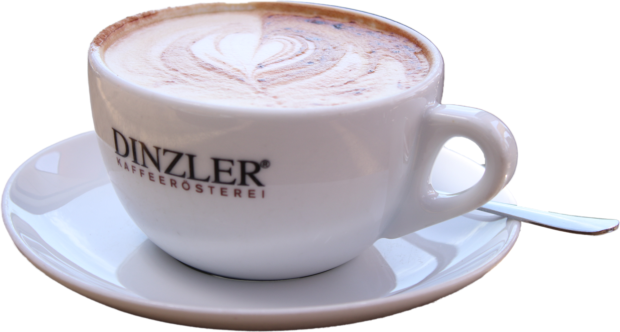 Cappuccino mit Latte Art in Form eines Herzen